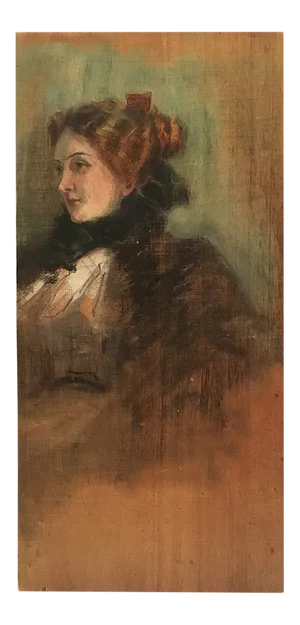 American School Impressionist Study “elegant Woman”, Ca.1880.
