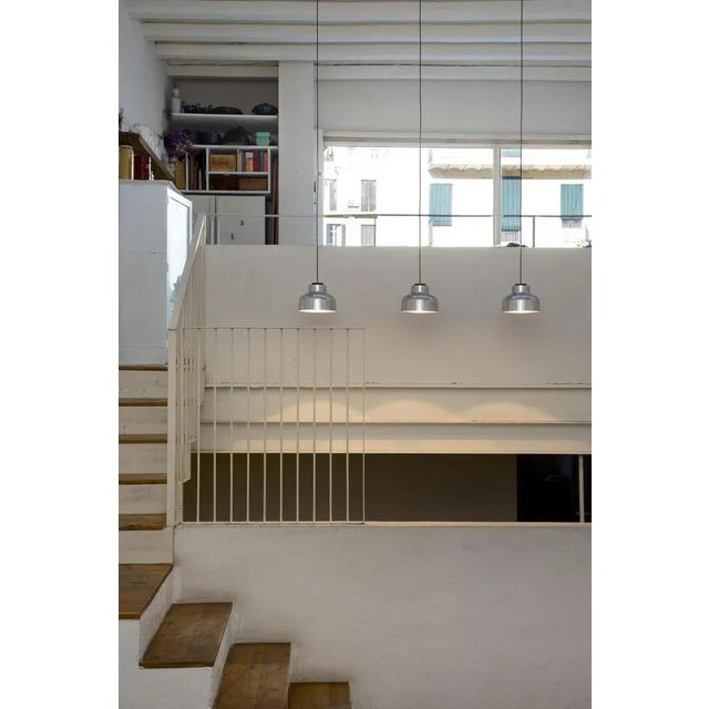 Metal Polished Aluminum M64 Pendant Lamp by Miguel Mila For Sale - Image 7 of 9