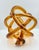 Vintage Hand-Blown Amber Art Glass Infinity Rope Love Knot Sculpture For Sale - Image 4 of 10