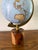 2000 - 2009 Blue Globe on Wooden Stand With Brass Meridian For Sale - Image 5 of 9