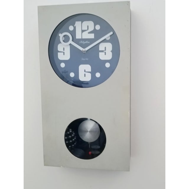 Space Age Pendulum Wall Clock from Rhytm, 1970s For Sale - Image 11 of 11