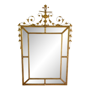Circa 1993 Friedman Brothers Louis XVI Style Beveled Gilt Wood Wall Mirror.