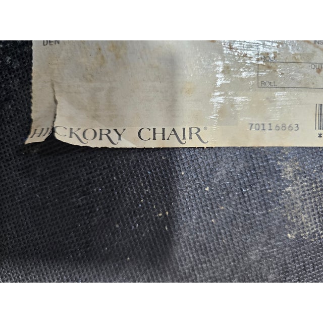 Late 20th Century Late 20th Century Hickory Chair Sheraton Style Arm Chair Mahogany Frame with Burl Maple Inlays For Sale - Image 5 of 6