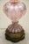 Metal Large Pink Barovier Toso Murano Style Italy Controlled Bubble Art Glass Table Lamp 1960's For Sale - Image 7 of 12