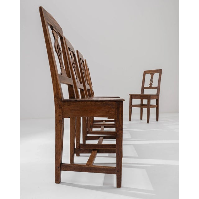 1900s French Oak Dining Chairs - Set of 6 For Sale In Greensboro - Image 6 of 13