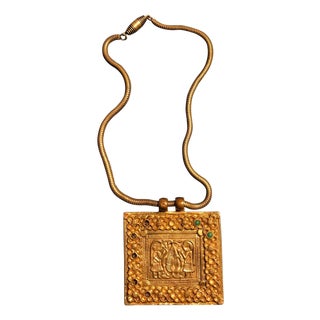 Early Gilt Bronze Necklace by Line Vautrin For Sale