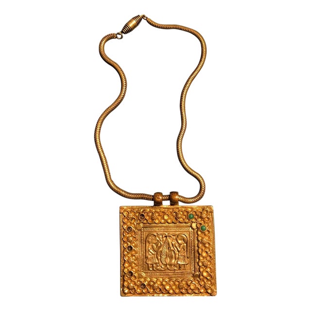 Early Gilt Bronze Necklace by Line Vautrin For Sale