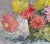 Vintage Impressionist Impasto Dahlias in Vase Floral Still Life Acrylic Painting 17x13 For Sale - Image 4 of 6