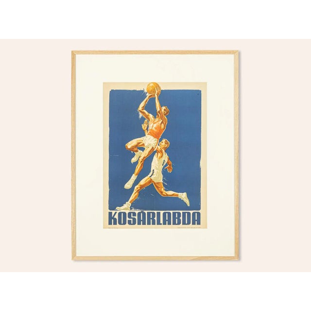 Wood Basketball Poster, 1955 For Sale - Image 7 of 7