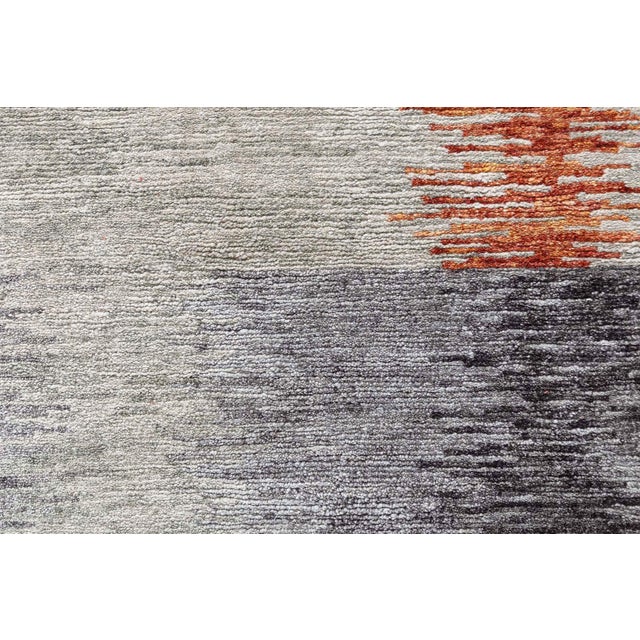 Early 21st Century Modern Tibetan Art Deco Style “Alfonsina Rustic” Rug by Doris Leslie Blau For Sale - Image 5 of 9