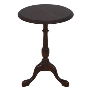Ethan Allen Cherry Georgian Style Candlestick Table For Sale