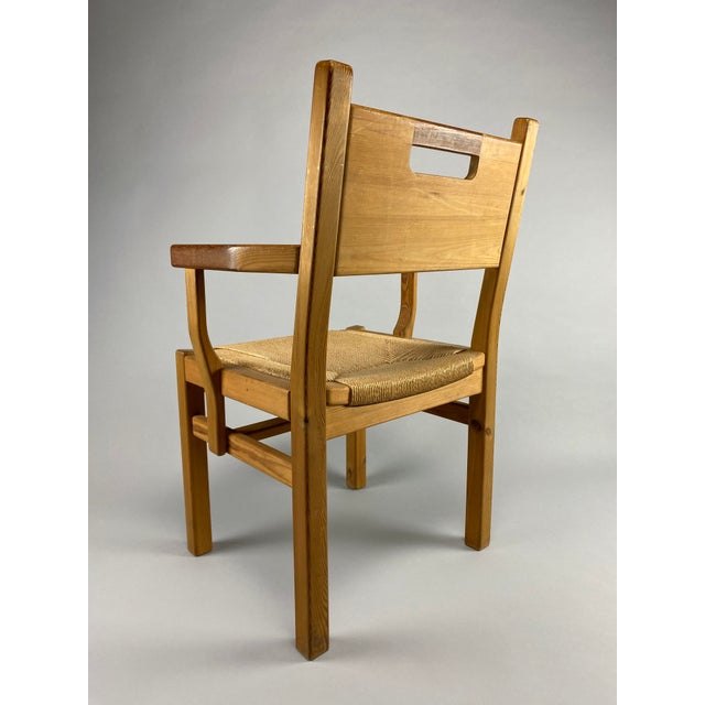 Mid-Century Pine and Papercord Armchair by Tage Poulsen, 1960 For Sale - Image 4 of 17