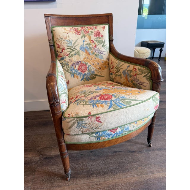 White Vintage French Louis XVI Armchair For Sale - Image 8 of 11