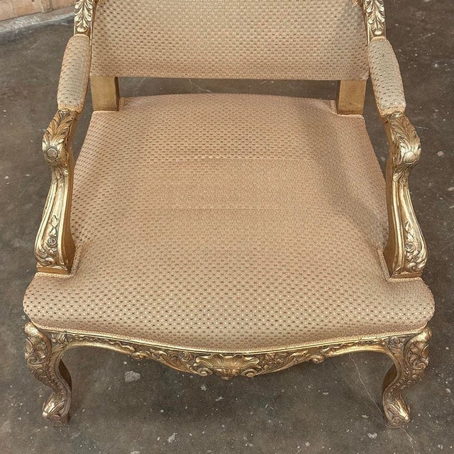 19th Century French Regence Giltwood Armchairs ~ Fauteuils For Sale - Image 14 of 18