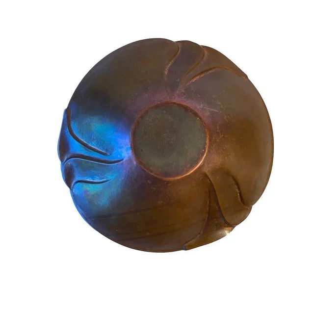 1940s Harry St. John Dixon Hammered Sculptured Copper Bowl For Sale In Los Angeles - Image 6 of 13