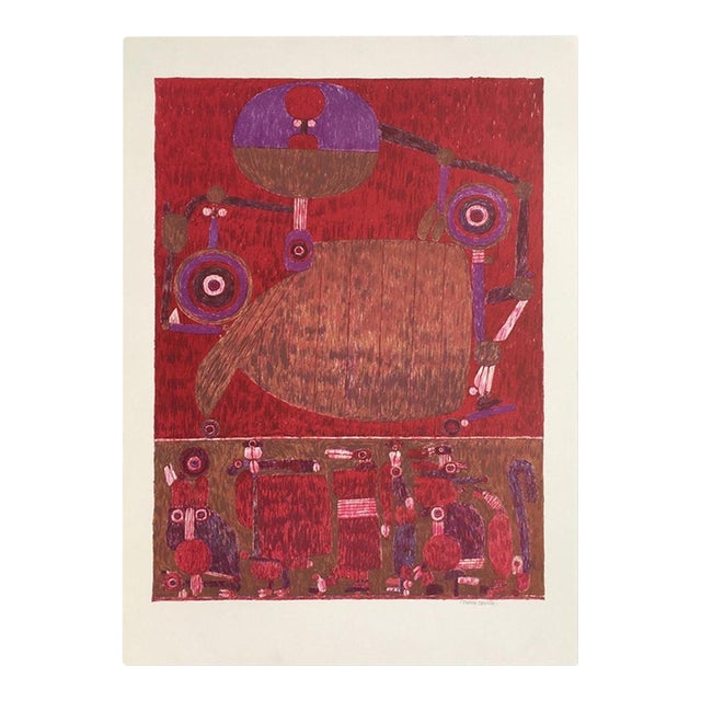 1972 Pierre Courtin La Beauce À La Belle Voiture Signed Lithograph For Sale