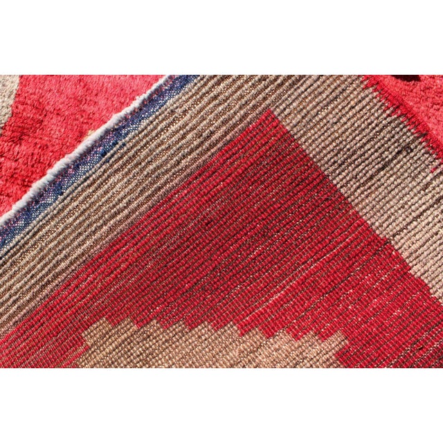 Vintage Turkish Tulu Rug in Tan and Reds-2'10 X 4'1 For Sale In Atlanta - Image 6 of 7