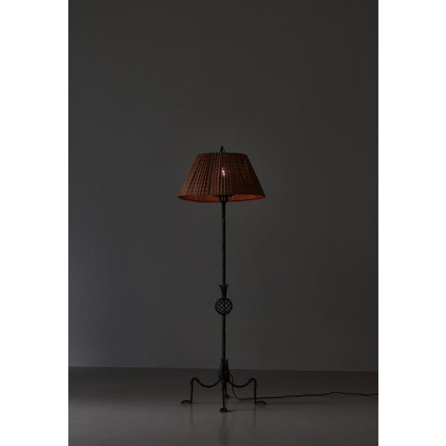 1930s Scandinavian Green Iron Floor Lamp from Taidetakomo Hakkarainen, Finland, 1930s For Sale - Image 5 of 15