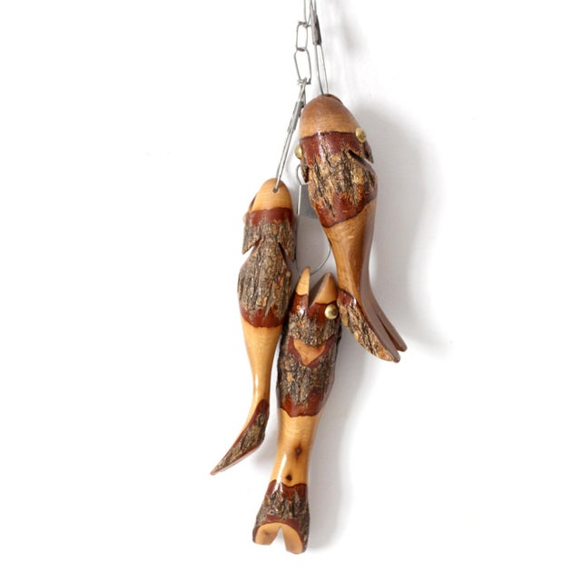 Vintage Folk Art Wood Sculpture For Sale - Image 4 of 11