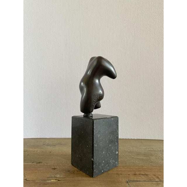 Small Bronze Sculpture of Female Torso by Pieter Kortekaas, 1989 For Sale - Image 6 of 9