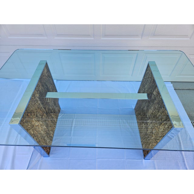 Cork and Chrome Dining Table Attributed to Comfort Designs, Inc. -Adrian Pearsall For Sale - Image 9 of 14