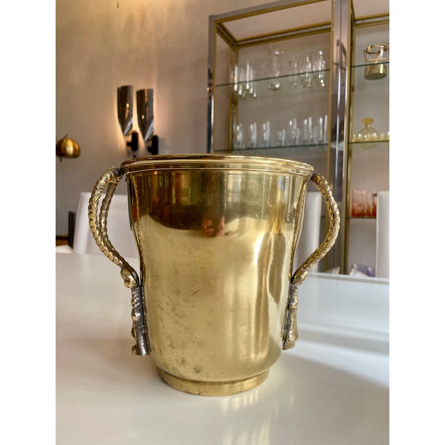 Brass Cooler with Cord Details, France, 1900s For Sale - Image 10 of 10