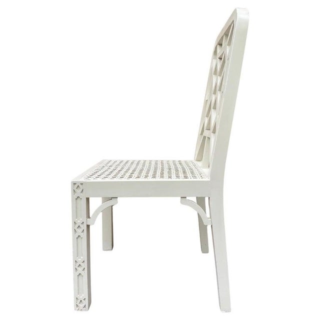 Chinese Chippendale Style Carved Fretwork Armchair For Sale - Image 4 of 11