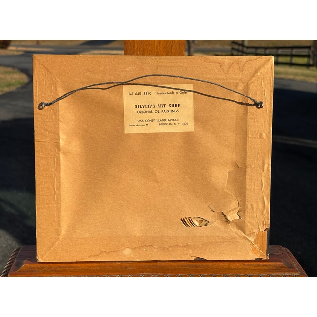 Charming Mid-20th C. American Original Oil on Board - Brooklyn, Nyc For Sale - Image 6 of 9