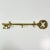Mid-Century Modern Mid-Century English Victorian Brass Antique Key Motif Wall Hook For Sale - Image 3 of 12