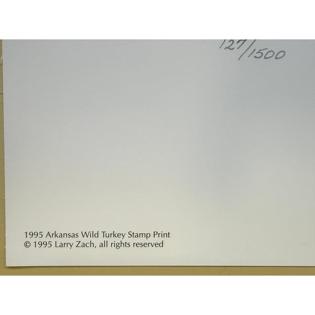 Larry Zach 1995 Arkansas Turkey Stamp, Print and Coa ~ HTF For Sale - Image 6 of 8