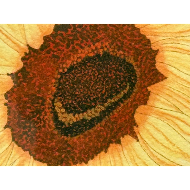 Brown Sally Baker Sunflowers in Vase I/P Artwork, Signed For Sale - Image 8 of 12