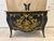 Vintage European Hand-Painted Black & Gold Curved Commode – French Baroque Style For Sale - Image 9 of 10