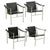 LC1 Black Leather Armchairs b Pierre Jeanneret Charlotte Perriand attributed to Le Corbusier, 1970s, Set of 4 For Sale - Image 18 of 18