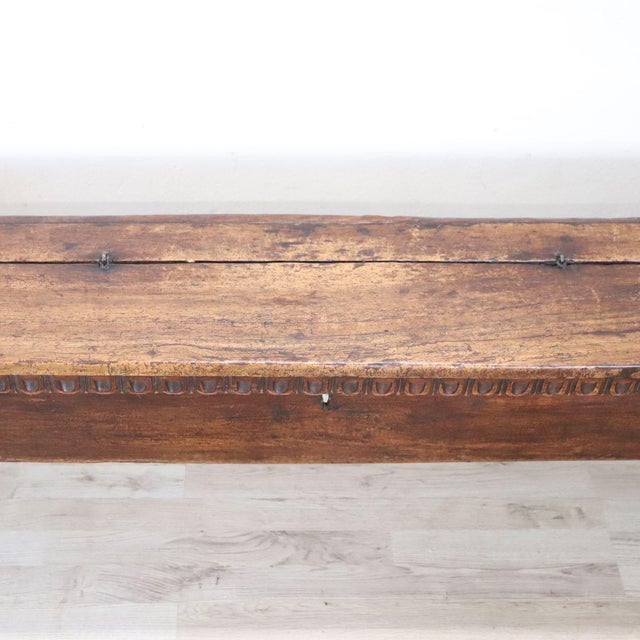 Antique Walnut Long Bench For Sale - Image 11 of 18