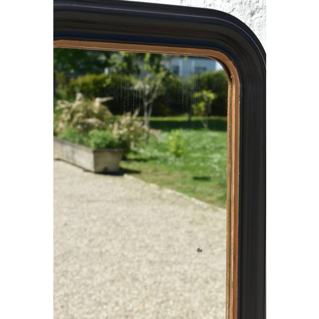 Antique Louis Philippe Ebonised and Gilt Mirror For Sale - Image 5 of 8