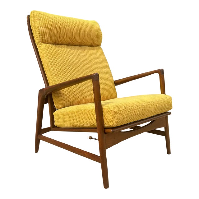 Mid-Century Modern Reclining Armchair | in the Style of Ib Kofad Larsen for Selig For Sale