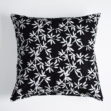 Suria Artisan Batik Bamboo Leaves Batik Cotton Pillow Cover  Chairish