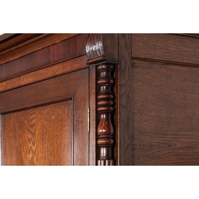 Large 19th Century English Georgian Oak Housekeepers Cupboard, 1820 For Sale - Image 12 of 18
