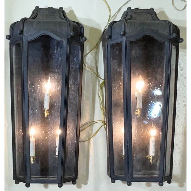 Enhance your home’s indoor or outdoor character with this exceptional, matching pair of vintage hand-forged solid iron...