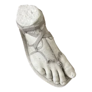 Vintage Italian Decorative Roman Foot Plaster Sculpture