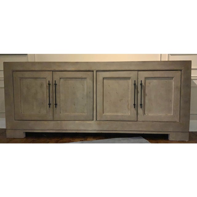Large Organic Modern Greige Finished Wood Sideboard For Sale In Atlanta - Image 6 of 6