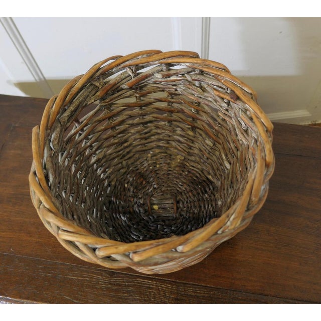 Wicker Waste Paper Basket For Sale - Image 4 of 8