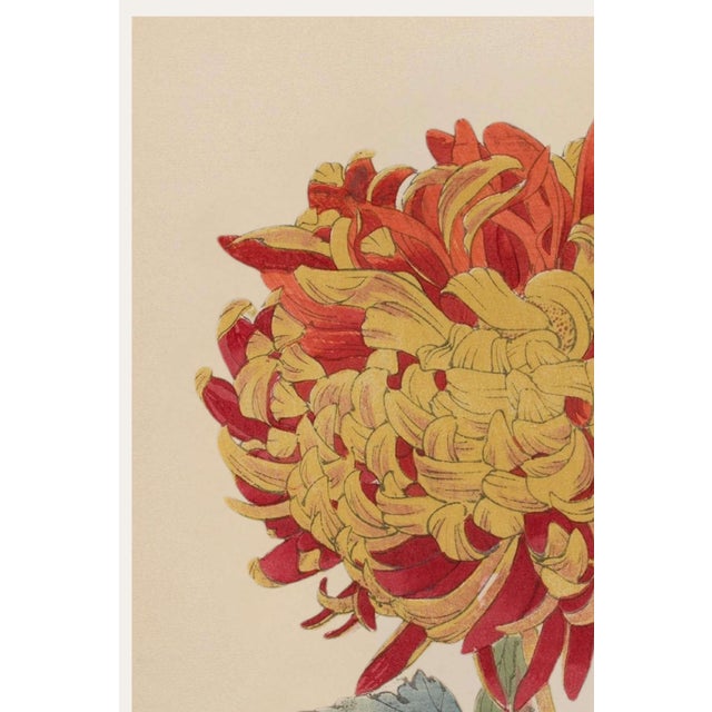 Bring timeless Japanese botanical elegance into your home with this beautifully restored reproduction of Asian Red Mum by...
