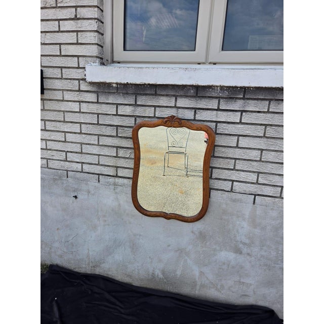 1920s 1920 Oak Bathroom Mirror. For Sale - Image 5 of 10