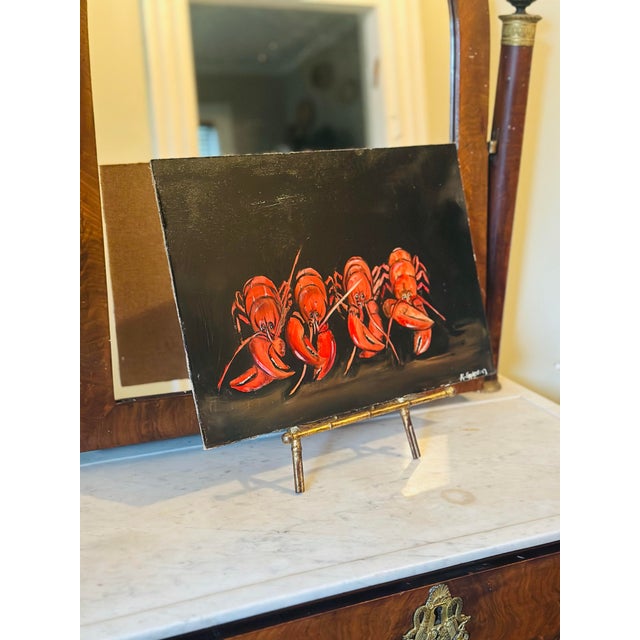 Folk Art Folk Art Lobster Painting For Sale - Image 3 of 4