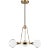 Sean Lavin By Visual Comfort Studio Clybourn 3-Light Chandelier in Satin Brass For Sale