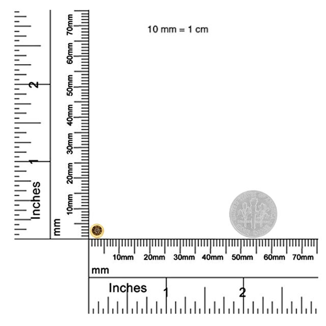 10K Yellow Gold over .925 Sterling Silver 1/10 Carat Diamond 18" Round Miracle-Plate Two-Tone Pendant Necklace (K-L Champagne Color, I2-I3 Clarity) For Sale - Image 4 of 4