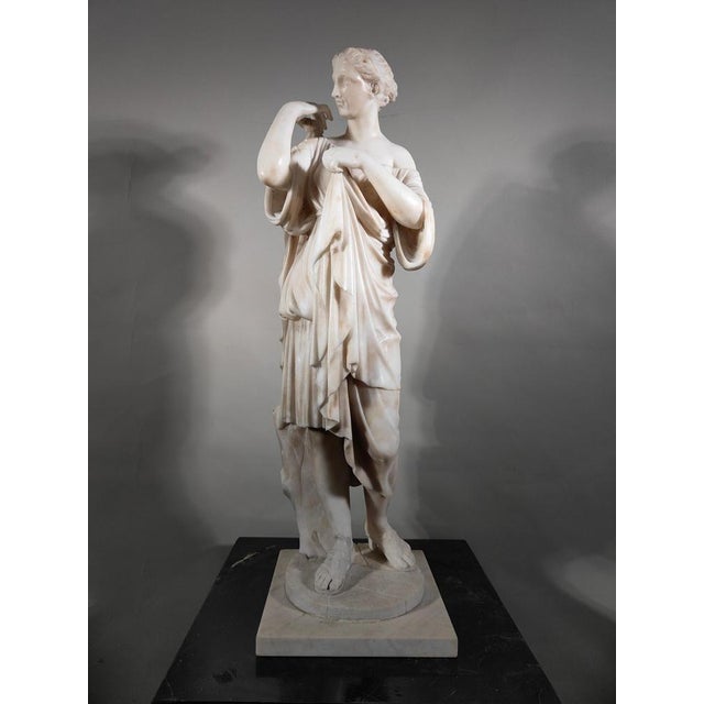 Late 19th Century Diana De Gabios, Marble Sculpture, 19th Century For Sale - Image 5 of 18