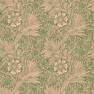 Morris & Co Marigold Wallpaper in Pink/Olive - a Sample For Sale