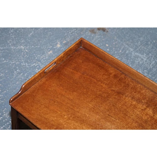 Victorian Butler's Serving Tray on Stand in Hardwood, 19th Century For Sale - Image 9 of 14